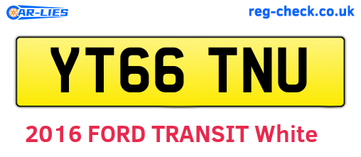YT66TNU are the vehicle registration plates.