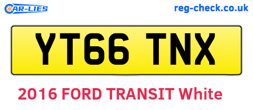YT66TNX are the vehicle registration plates.