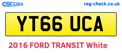YT66UCA are the vehicle registration plates.