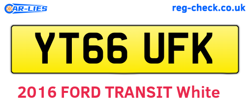 YT66UFK are the vehicle registration plates.