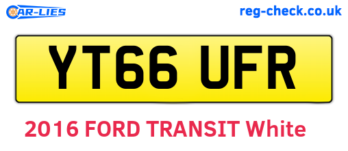 YT66UFR are the vehicle registration plates.