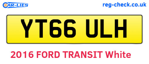 YT66ULH are the vehicle registration plates.