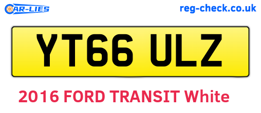YT66ULZ are the vehicle registration plates.