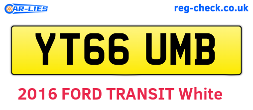YT66UMB are the vehicle registration plates.