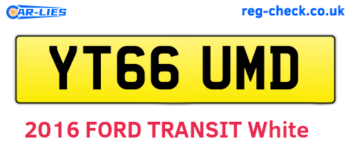 YT66UMD are the vehicle registration plates.