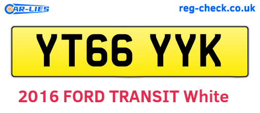 YT66YYK are the vehicle registration plates.