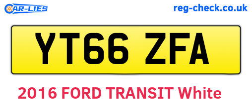 YT66ZFA are the vehicle registration plates.