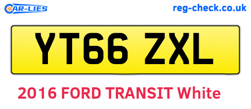 YT66ZXL are the vehicle registration plates.