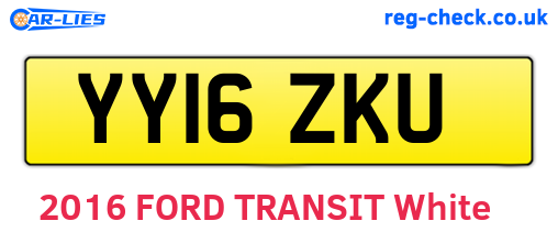 YY16ZKU are the vehicle registration plates.