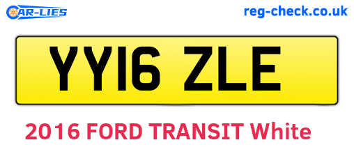 YY16ZLE are the vehicle registration plates.