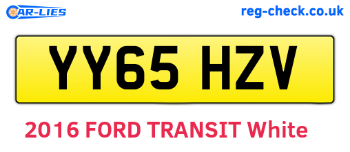 YY65HZV are the vehicle registration plates.
