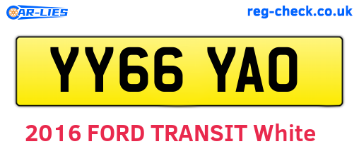 YY66YAO are the vehicle registration plates.