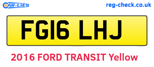 FG16LHJ are the vehicle registration plates.