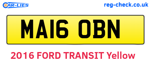 MA16OBN are the vehicle registration plates.