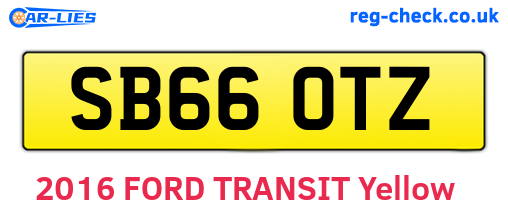 SB66OTZ are the vehicle registration plates.