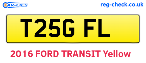 T25GFL are the vehicle registration plates.