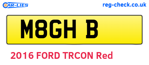 M8GHB are the vehicle registration plates.