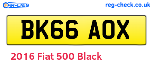 Black 2016 Fiat 500 (BK66AOX)
