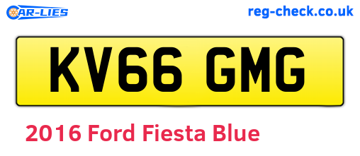 Blue 2016 Ford Fiesta (KV66GMG)