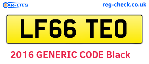 LF66TEO are the vehicle registration plates.