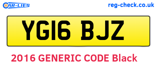 YG16BJZ are the vehicle registration plates.
