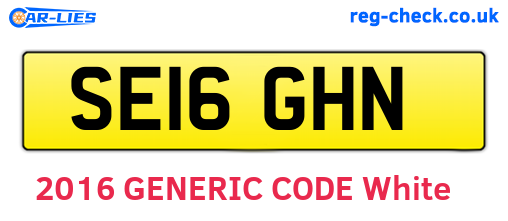 SE16GHN are the vehicle registration plates.