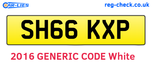 SH66KXP are the vehicle registration plates.