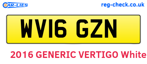 WV16GZN are the vehicle registration plates.