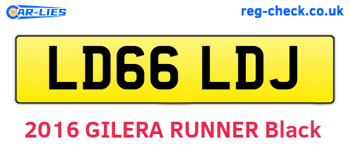LD66LDJ are the vehicle registration plates.