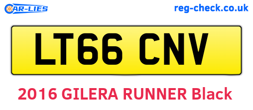 LT66CNV are the vehicle registration plates.