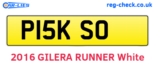 P15KSO are the vehicle registration plates.