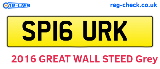SP16URK are the vehicle registration plates.