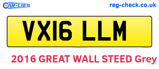 VX16LLM are the vehicle registration plates.