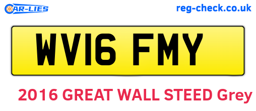 WV16FMY are the vehicle registration plates.