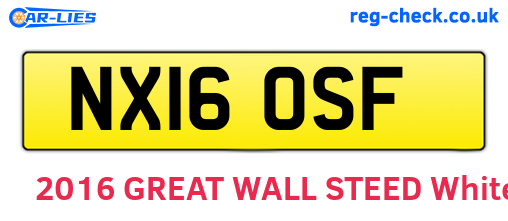 NX16OSF are the vehicle registration plates.