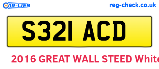 S321ACD are the vehicle registration plates.