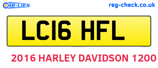 LC16HFL are the vehicle registration plates.