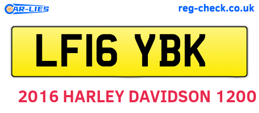 LF16YBK are the vehicle registration plates.