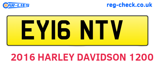 EY16NTV are the vehicle registration plates.
