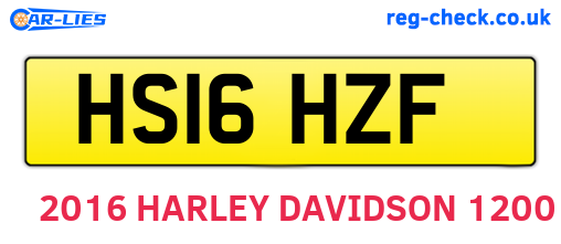 HS16HZF are the vehicle registration plates.
