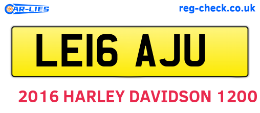 LE16AJU are the vehicle registration plates.