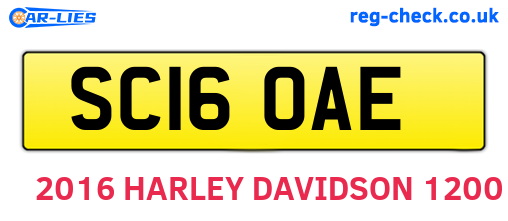 SC16OAE are the vehicle registration plates.