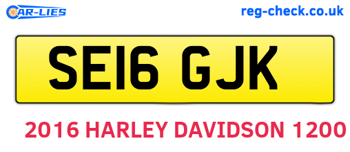SE16GJK are the vehicle registration plates.