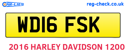 WD16FSK are the vehicle registration plates.