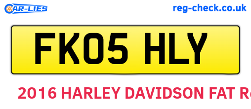 FK05HLY are the vehicle registration plates.