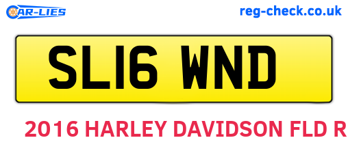 SL16WND are the vehicle registration plates.