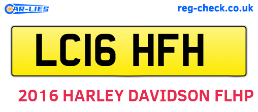 LC16HFH are the vehicle registration plates.
