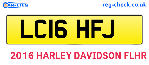 LC16HFJ are the vehicle registration plates.