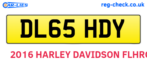DL65HDY are the vehicle registration plates.