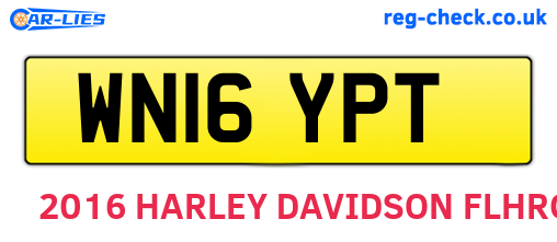 WN16YPT are the vehicle registration plates.
